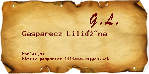 Gasparecz Liliána névjegykártya
